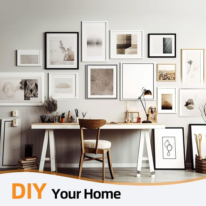 Summerbrite X-Large Picture Hanging Strips Heavy Duty, 64 Strips Damage Free Wall Picture Hangers Without Nails, Removable Refill Adhesive Strips for Wall Posters Home Decor, X-Large, White 32Pairs - Image 2